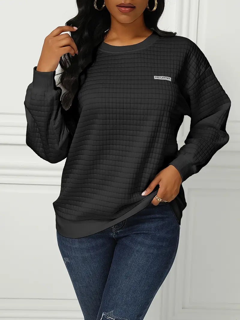 Olivia – pull gaufré décontracté et ample