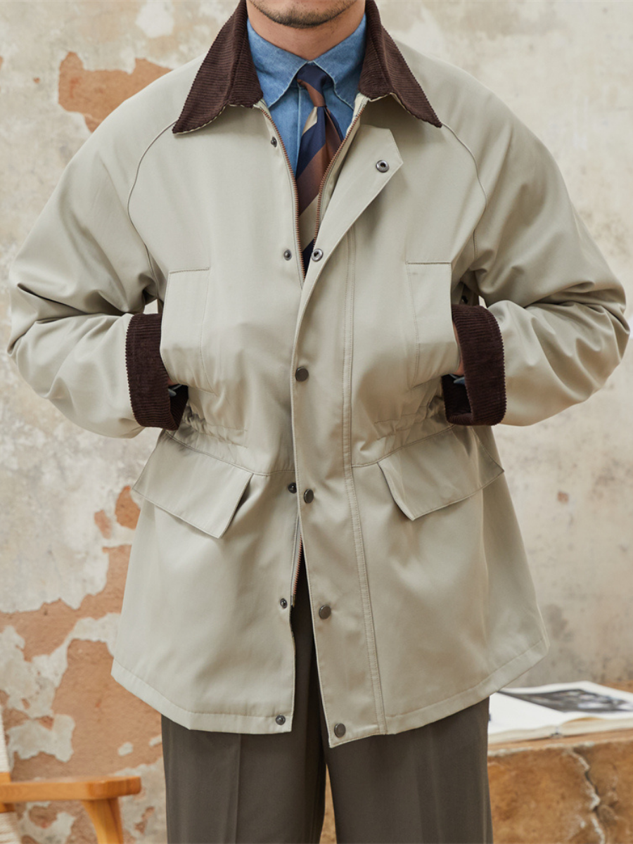 Retro Wasserdichte Trenchcoat