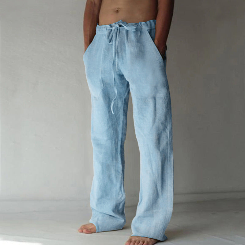 Benjamin - Einfarbige Leinen-Freizeithose für Herren