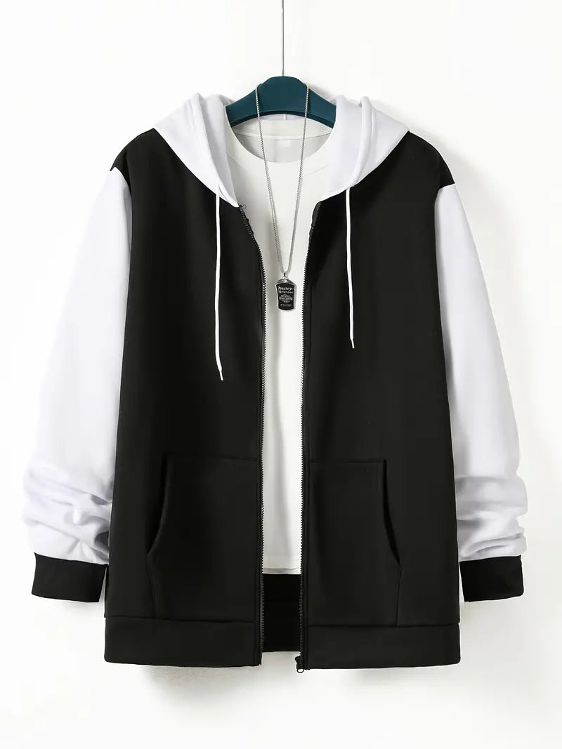 Charles – Sweat à capuche contrasté pour homme