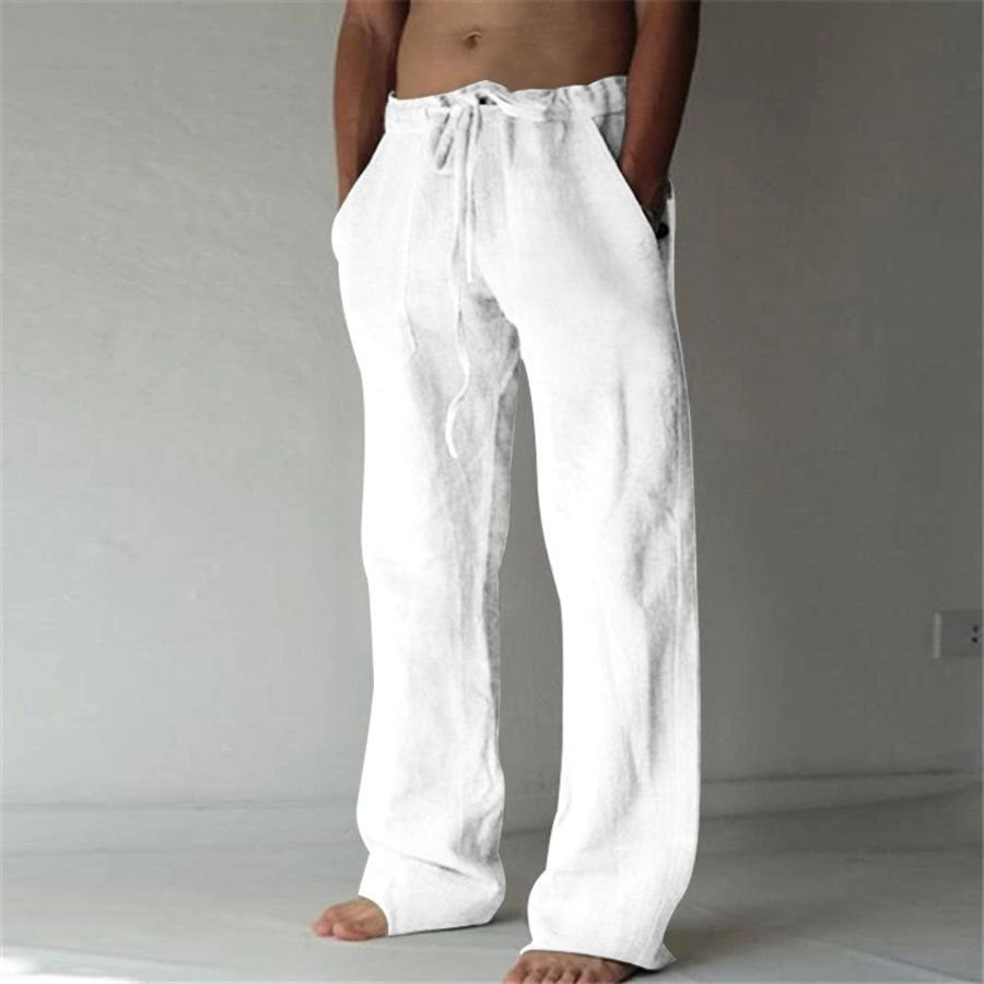 Benjamin - Einfarbige Leinen-Freizeithose für Herren