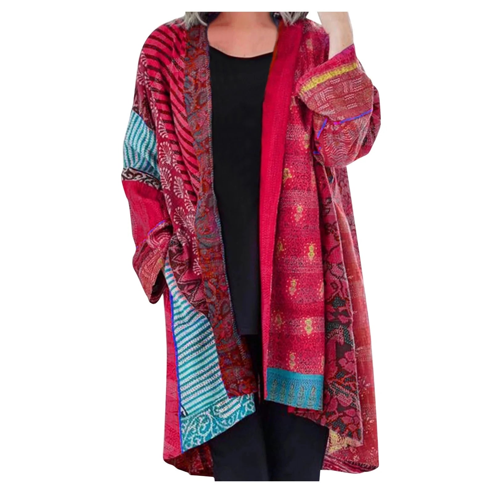 Cardigan vintage à manches longues