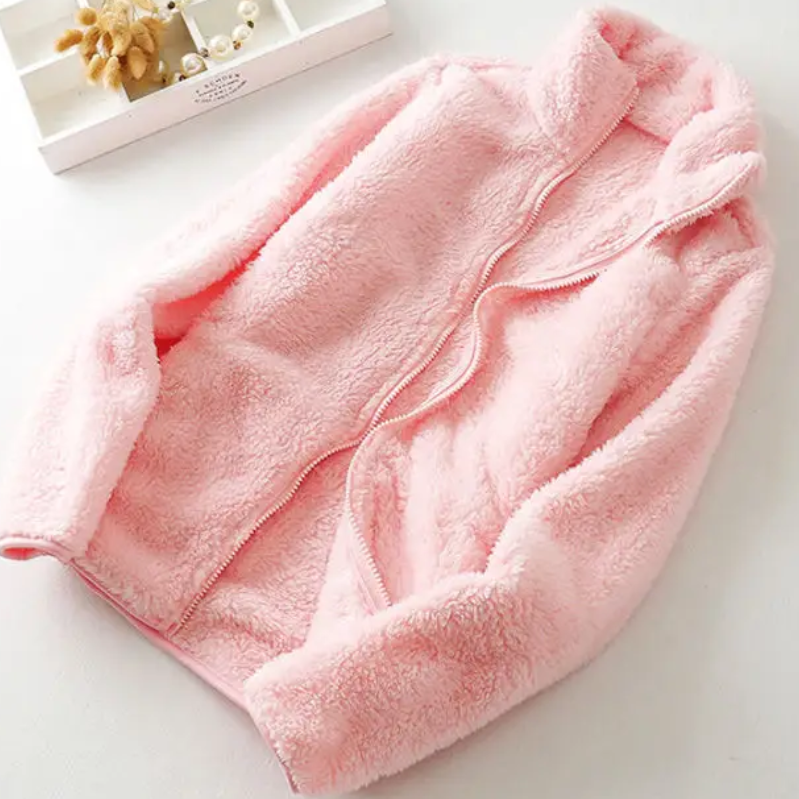Veste douce et moelleuse avec fermeture éclair, gilet polaire