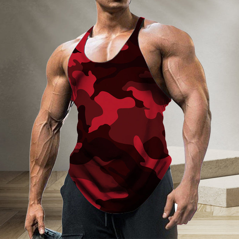 Gilet sans manches à col en U pour homme
