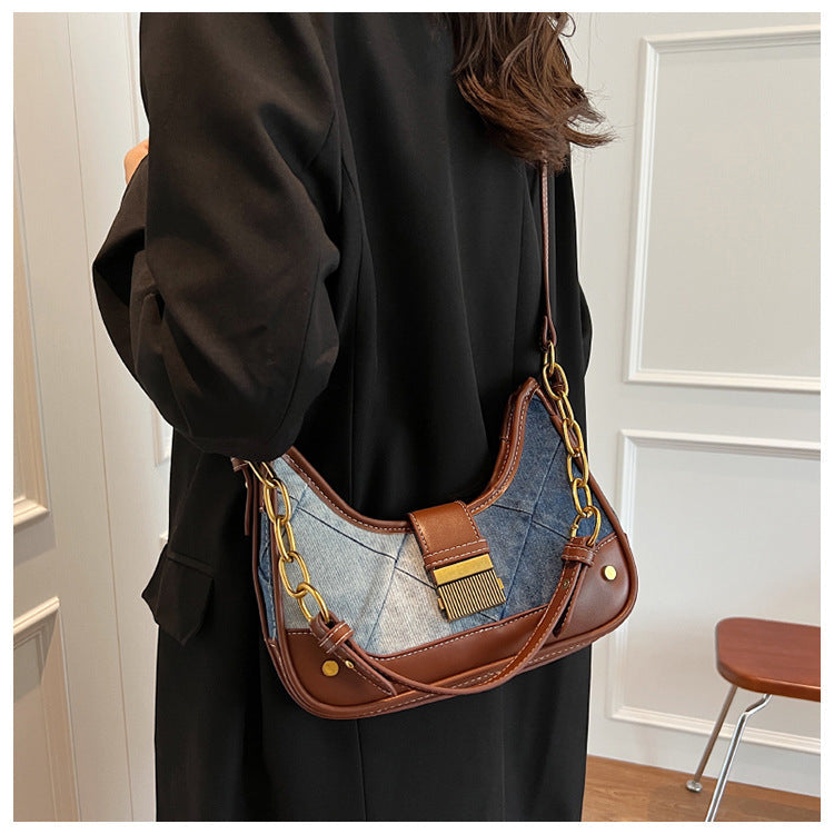 Sac à bandoulière pour femme Bellachicha avec chaîne en diamant