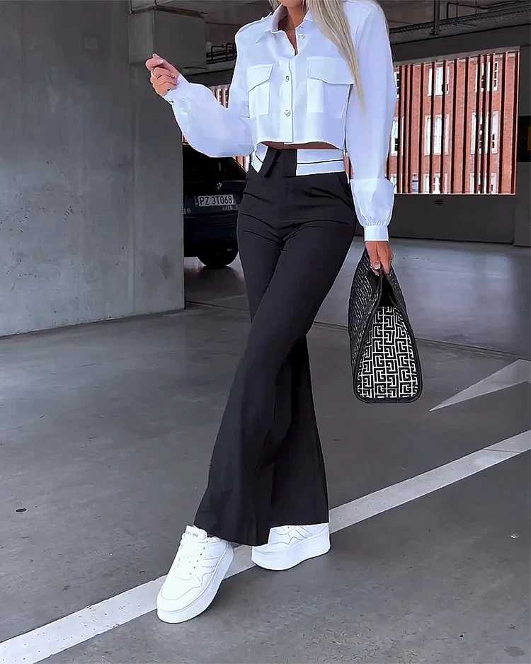 Set Damenbluse und Lange Hose
