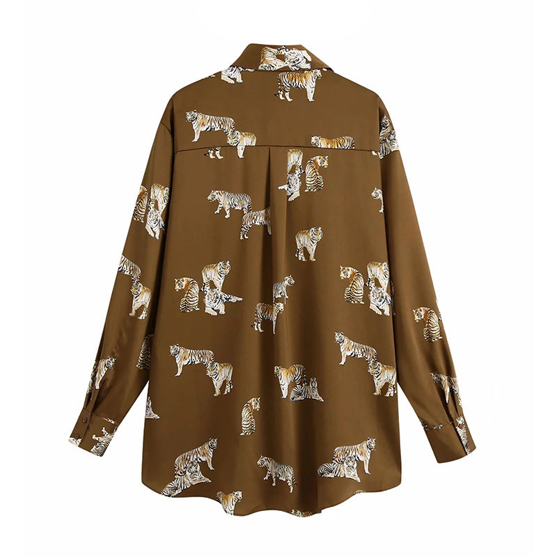 Bellachicha | Classy Leopard Revers Damenbluse