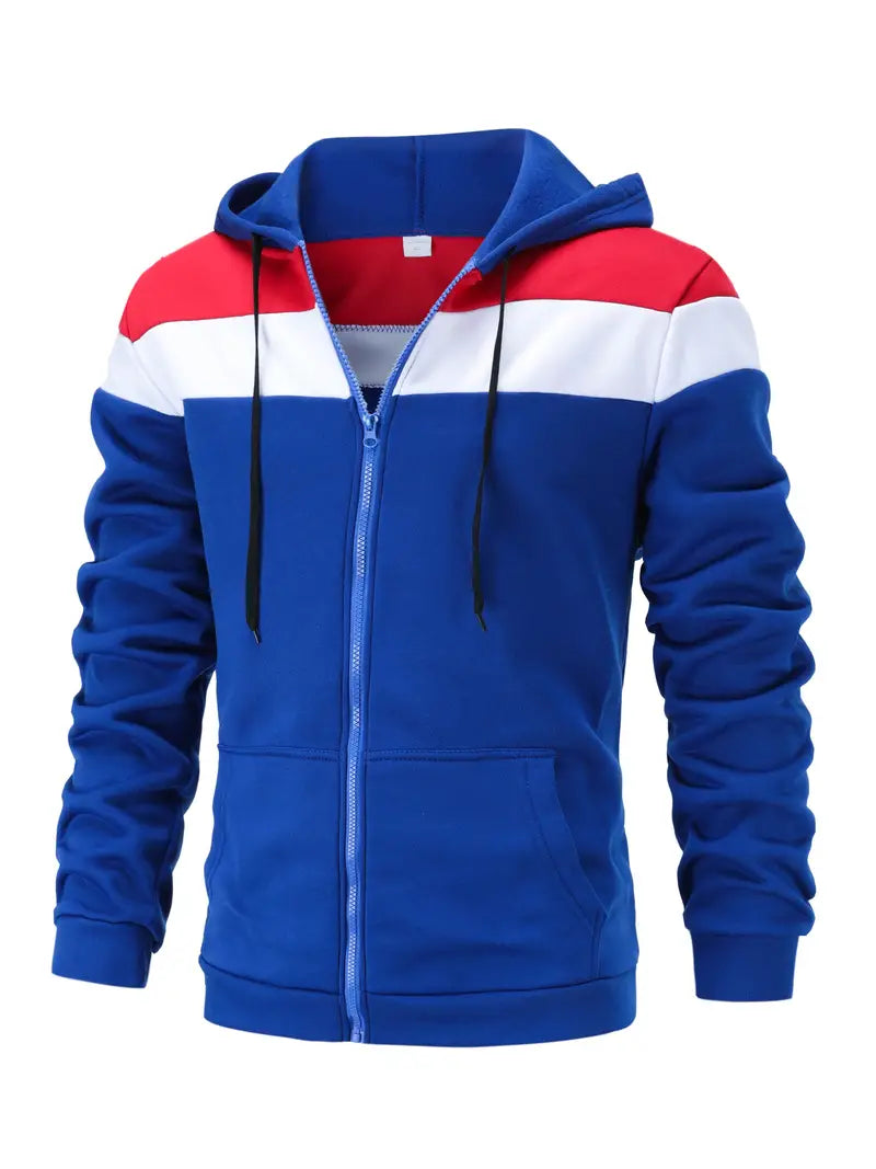 Christopher – Sweat à capuche à blocs de couleurs vives pour homme
