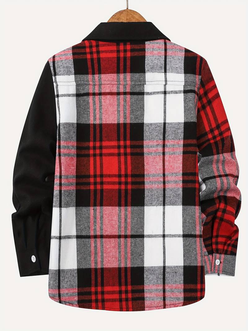 William – chemise à carreaux color block pour homme