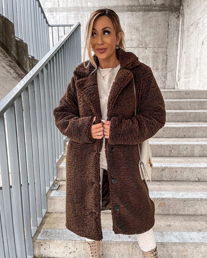 Yvain | Veste Teddy surdimensionnée en fausse fourrure