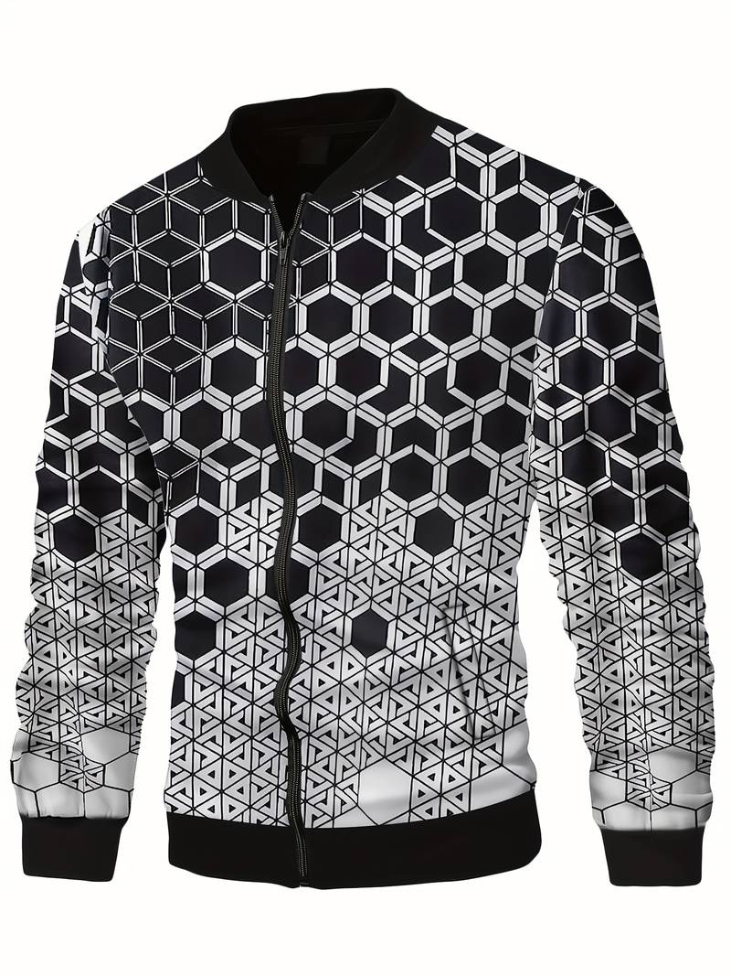 Richard – jacke mit geometrischem muster für herren