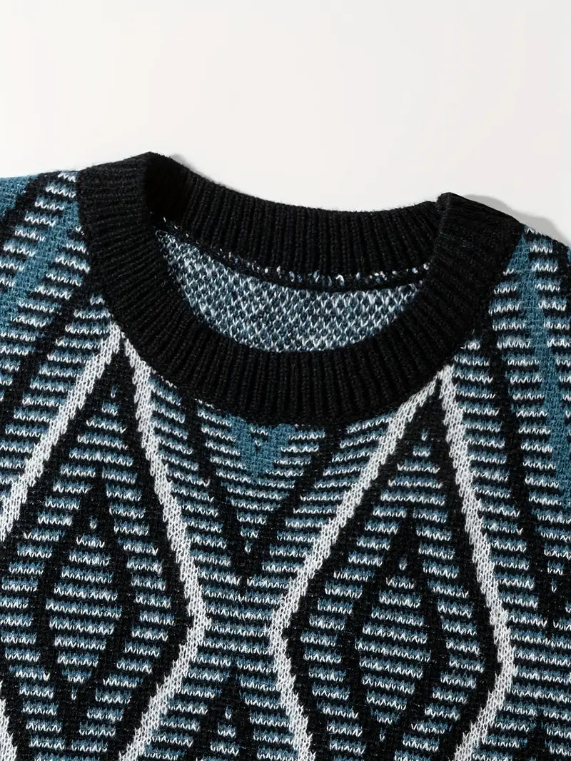 Andrew – Pull géométrique décontracté pour homme