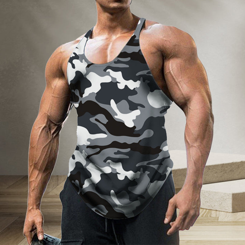 Gilet sans manches à col en U pour homme