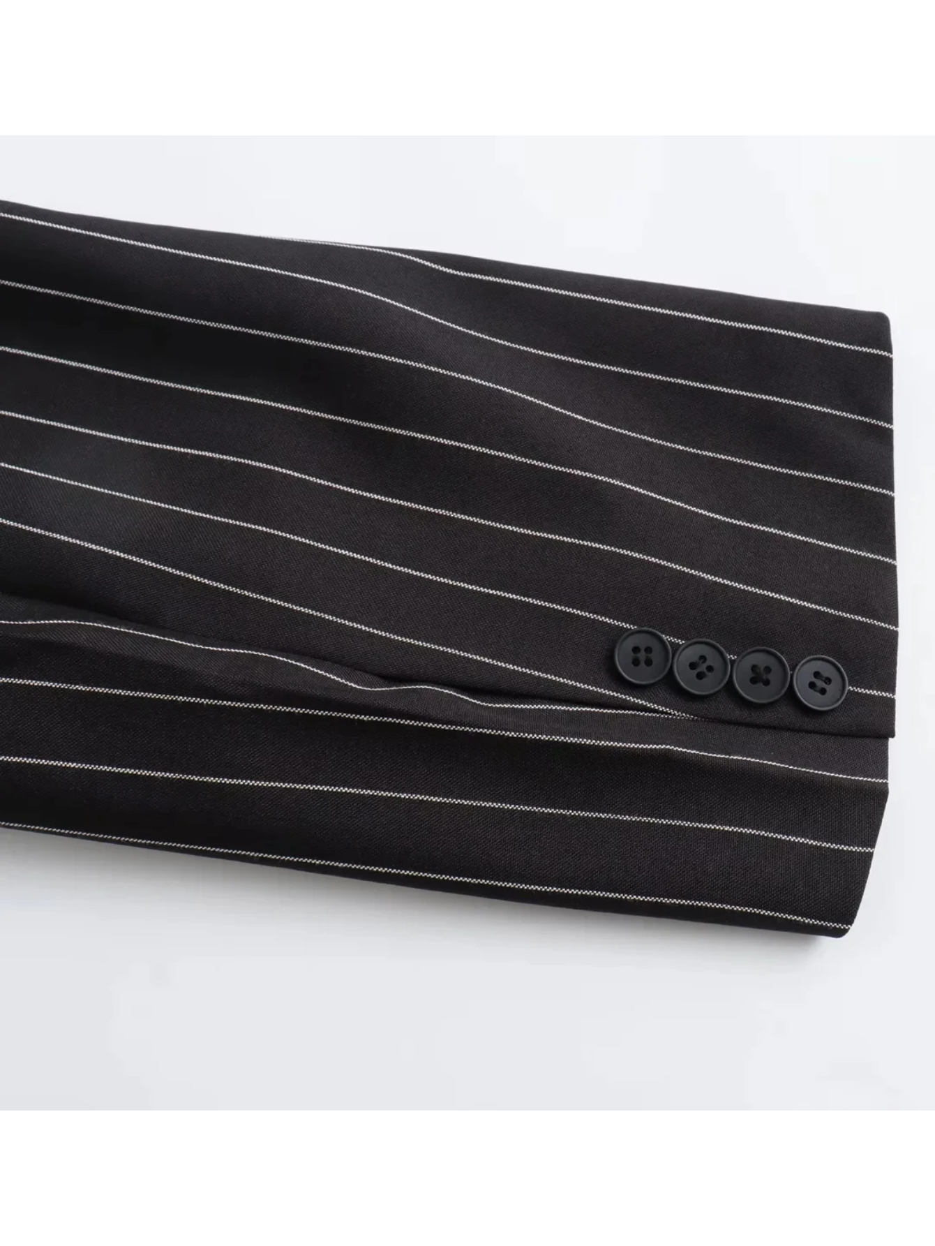 Blazer rayé pour femme avec fermeture boutonnée à la cheville - Classique et élégant