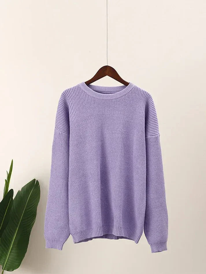 Pull d'hiver chaud : col rond tendance au design minimaliste