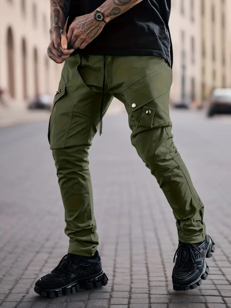 Daniel – pantalon cargo décontracté avec poches zippées