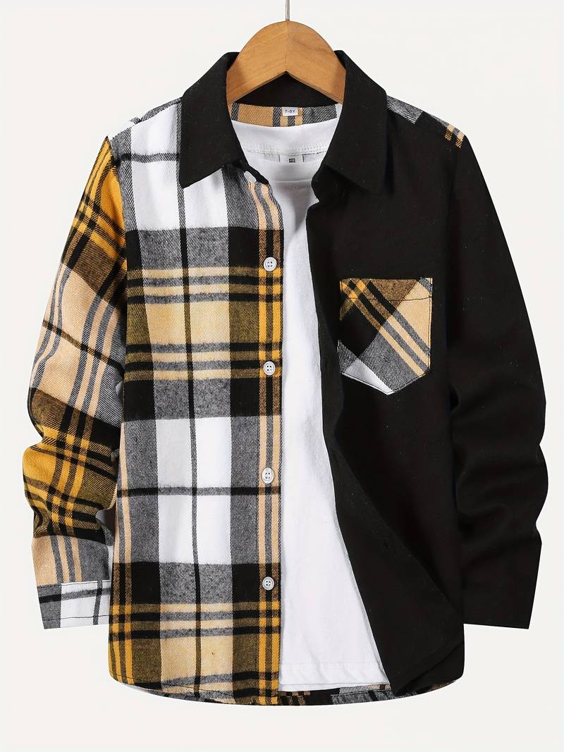 William – chemise à carreaux color block pour homme