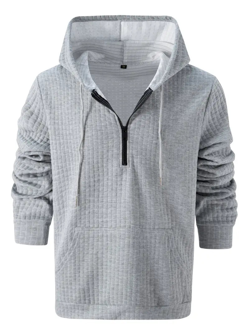 Benjamin - Sweat à capuche gaufré léger pour homme