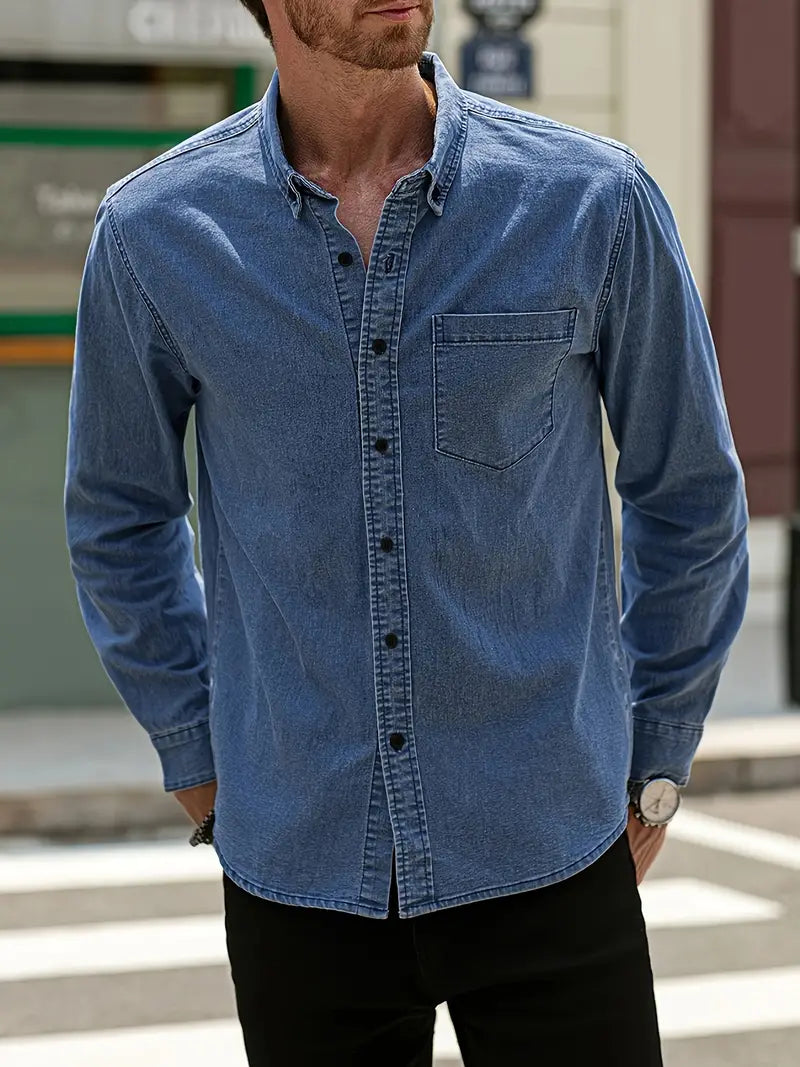 Alexander – chemise en jean à manches longues pour homme