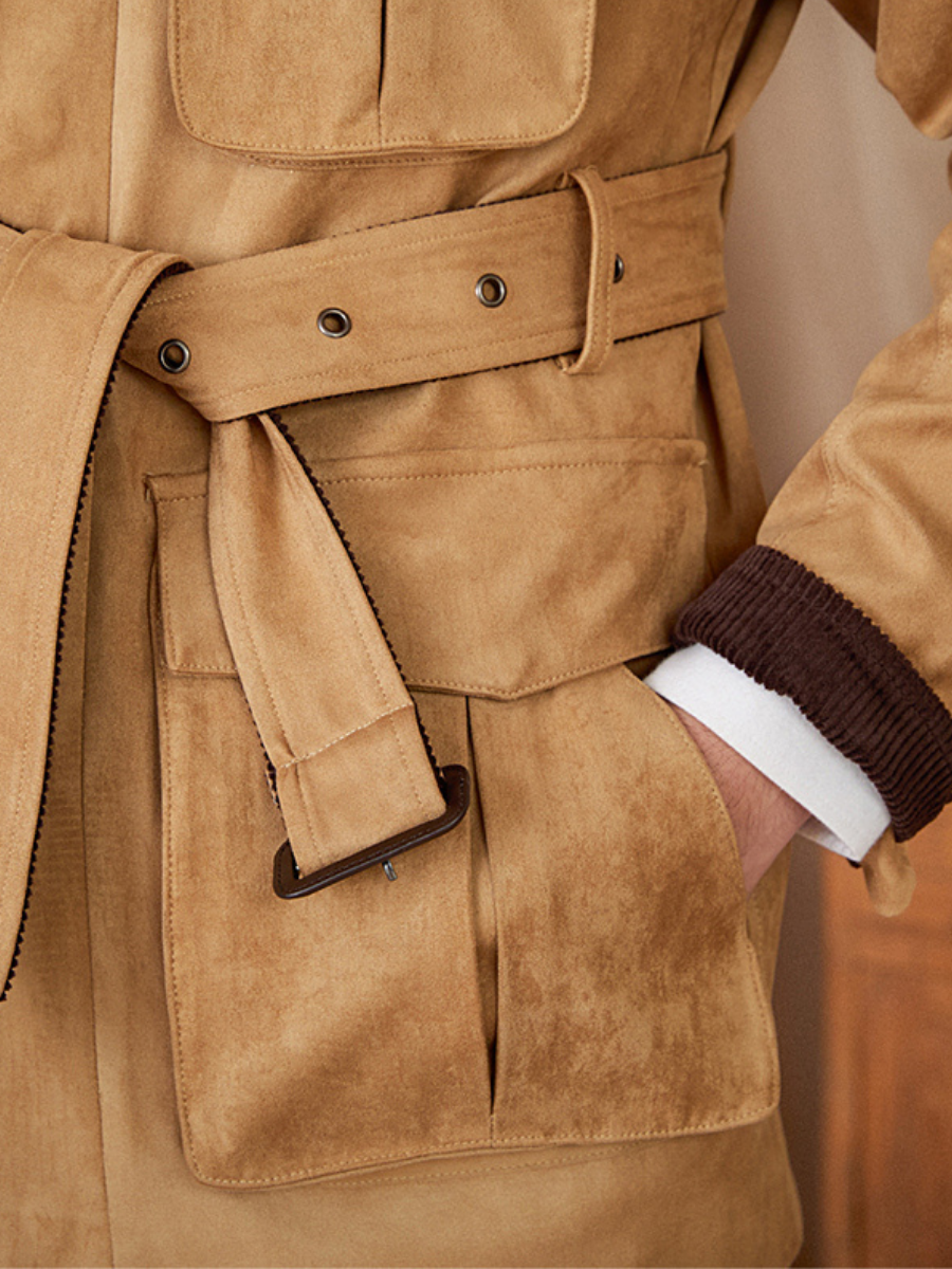 Bellachicha Wildlederoptik Vintage Jagdjacke