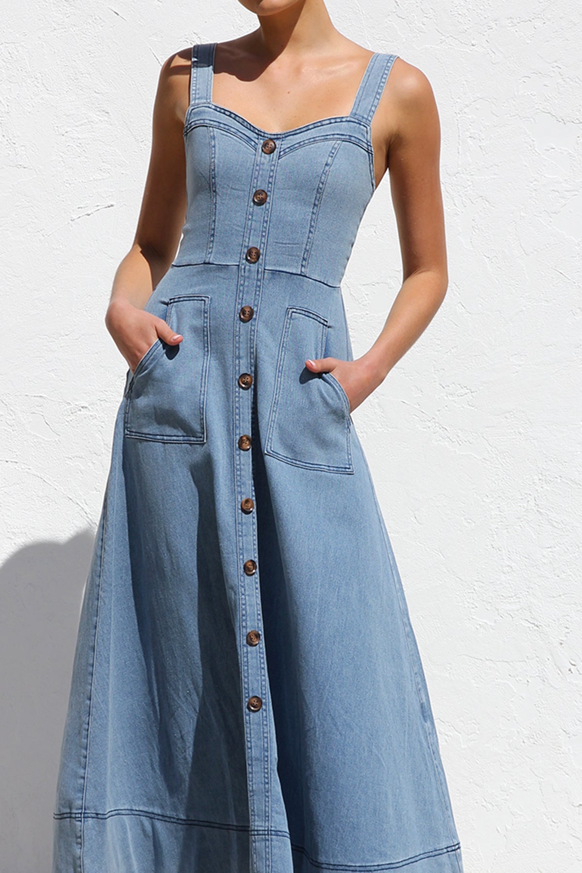 Danielle Kleid BLAUER DENIM