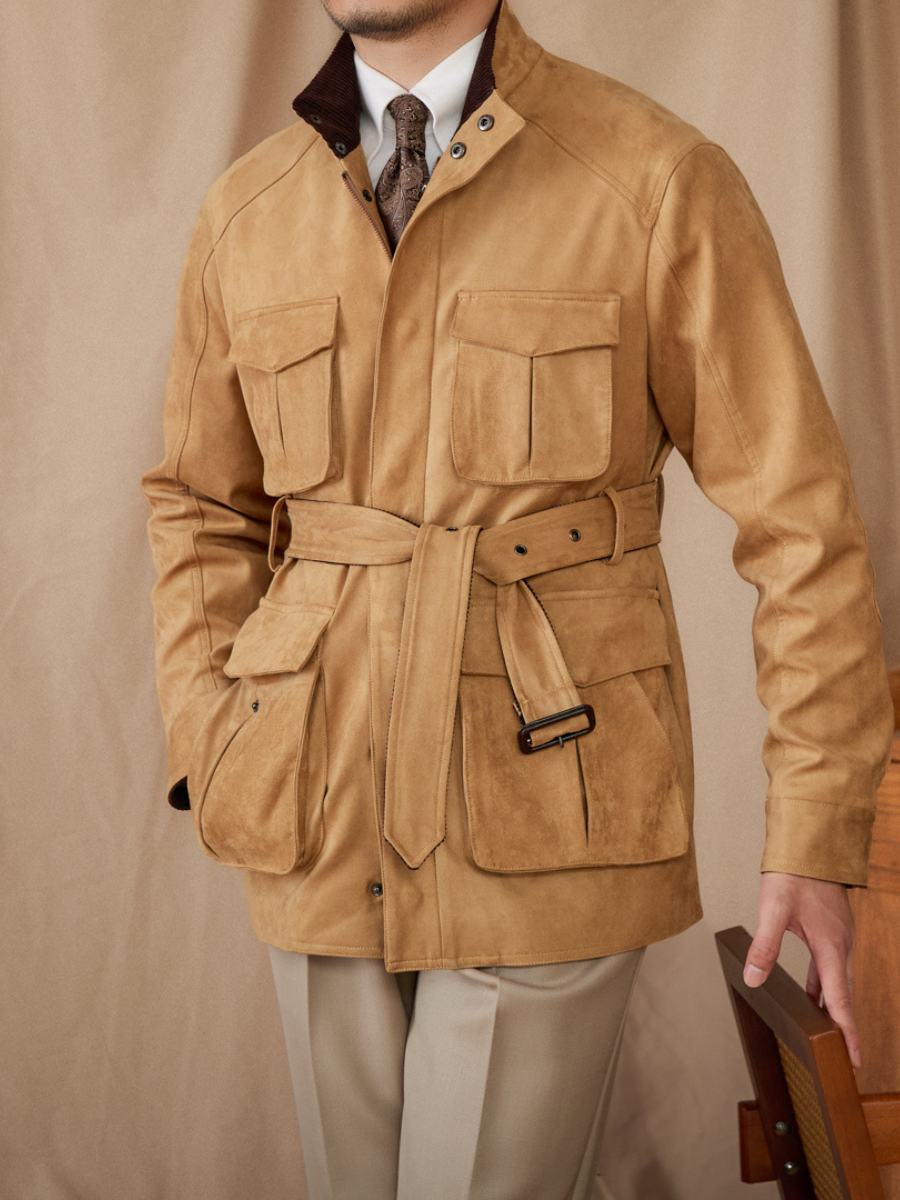 Bellachicha Wildlederoptik Vintage Jagdjacke