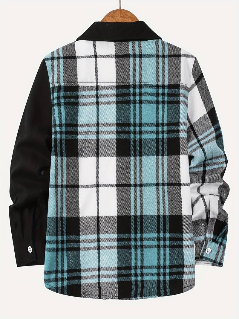 William – chemise à carreaux color block pour homme