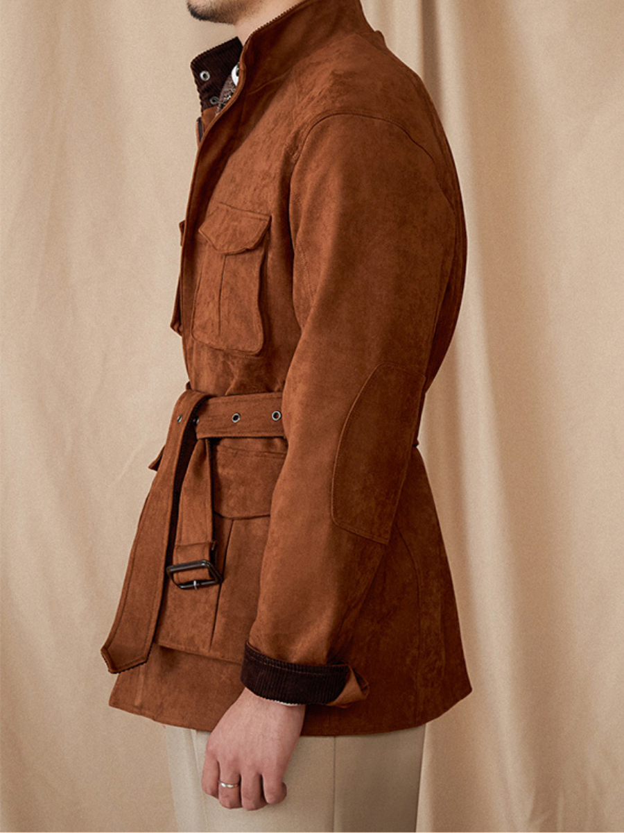 Bellachicha Wildlederoptik Vintage Jagdjacke