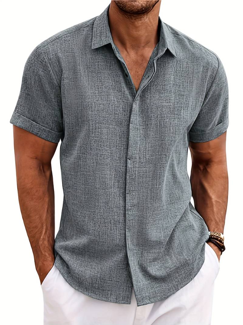 Alexander – chemise élégante à manches courtes boutonnée pour homme