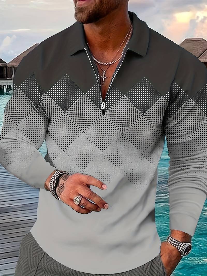 Liam – Pull zippé dégradé pour homme