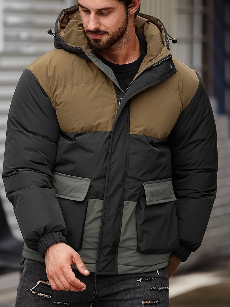 Finn – veste décontractée matelassée à blocs de couleurs pour homme