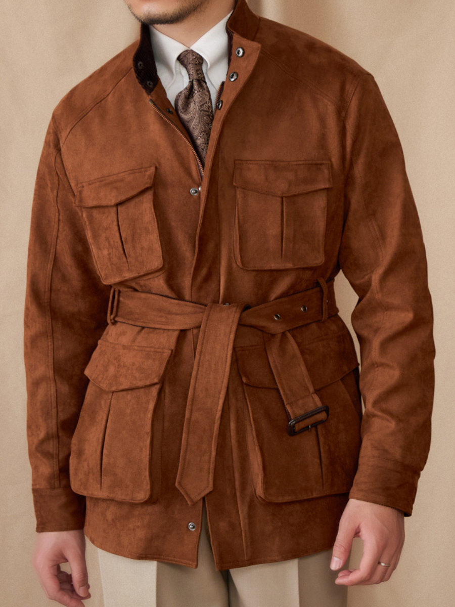 Bellachicha Wildlederoptik Vintage Jagdjacke
