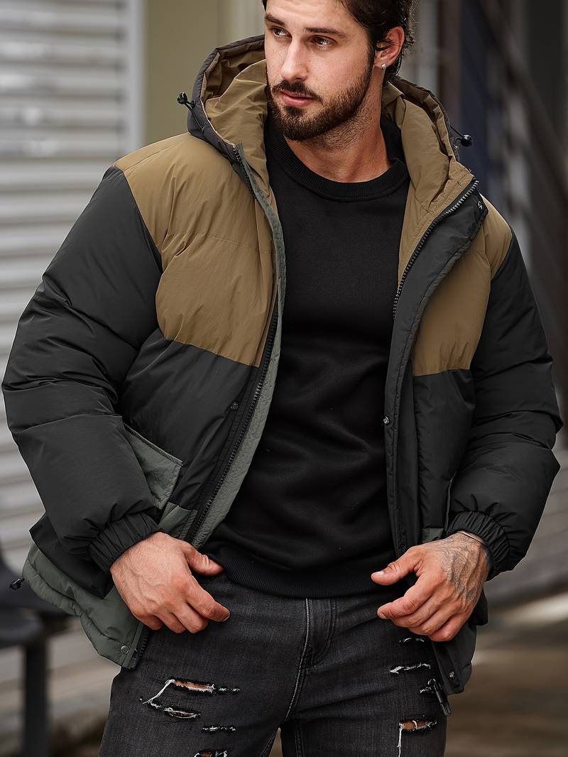 Finn – veste décontractée matelassée à blocs de couleurs pour homme