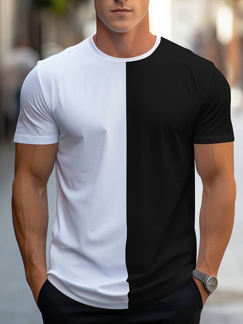 Andrew – T-shirt color block tendance pour homme