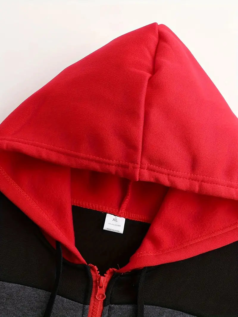 Christopher – Sweat à capuche à blocs de couleurs vives pour homme