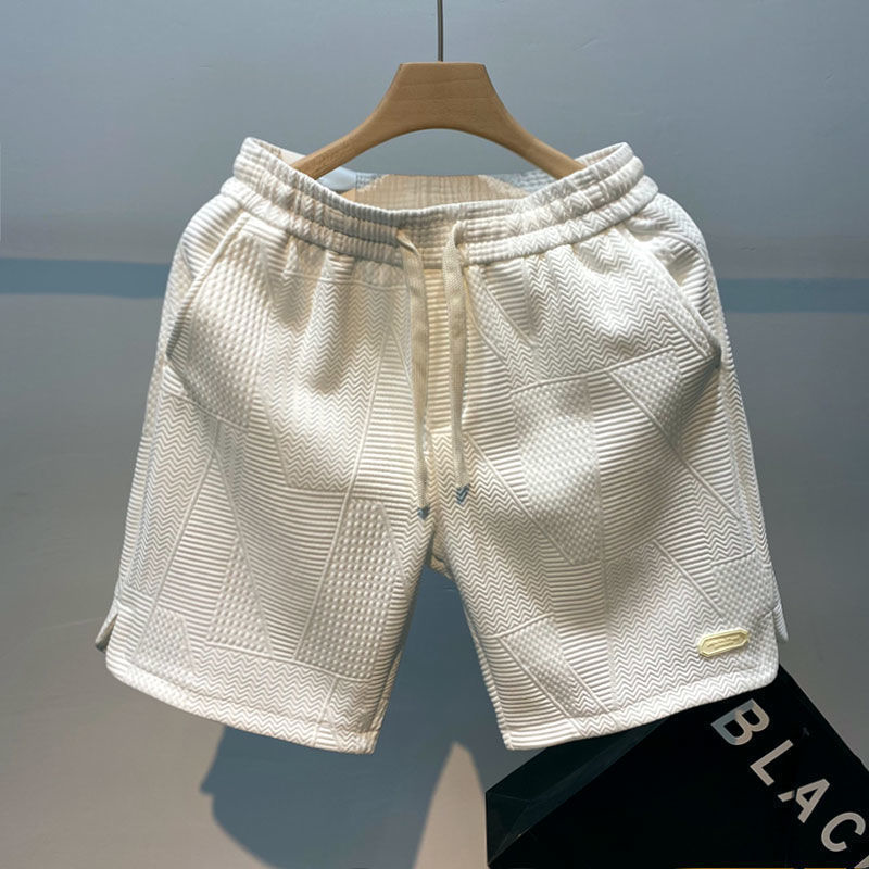 Short court à motif ondulé