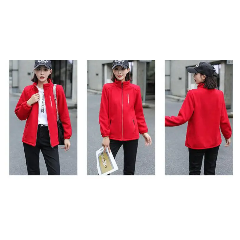 Leichte Damen-Zip-Jacke, perfekt für draußen, Fleece-Weste