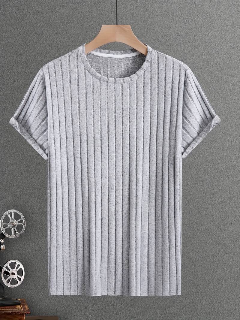 Zephyra – t-shirt côtelé décontracté à manches courtes