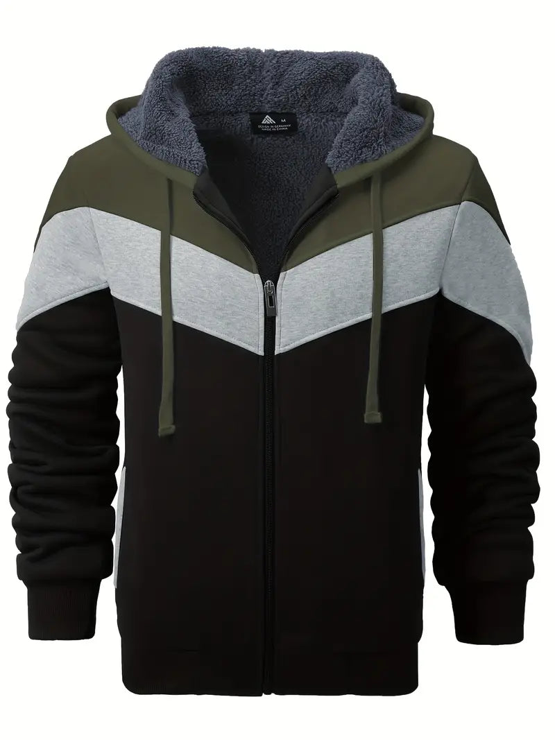 Christopher - Sweat à capuche doublé chaud pour homme