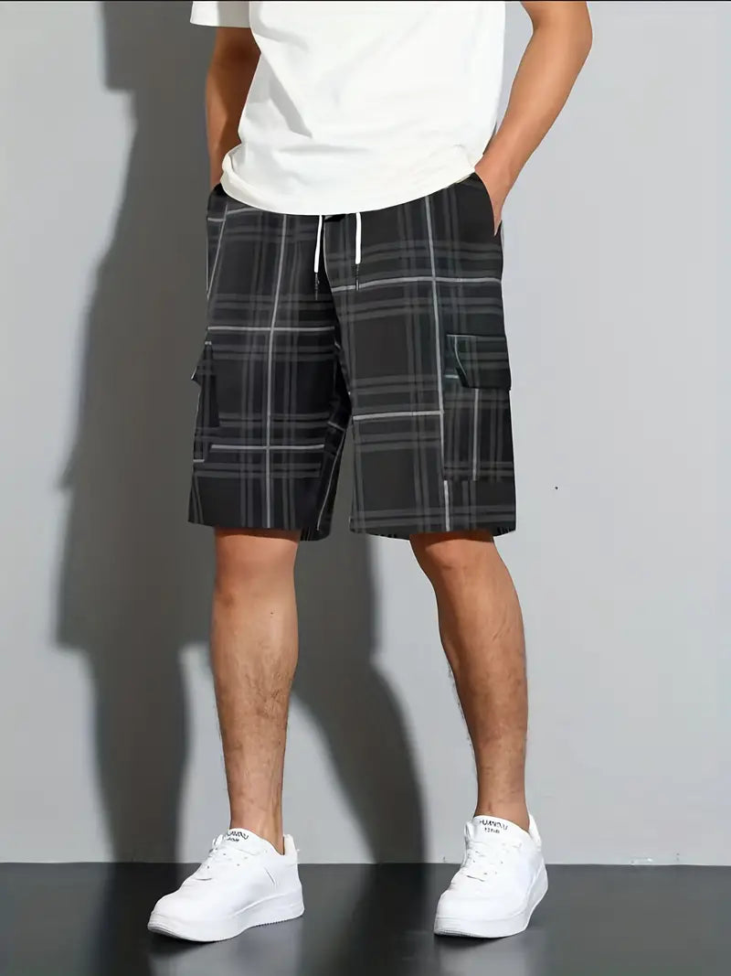 Daniel – short de plage décontracté à carreaux pour homme