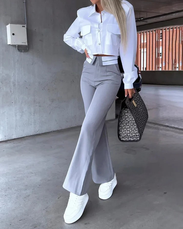 Set Damenbluse und Lange Hose
