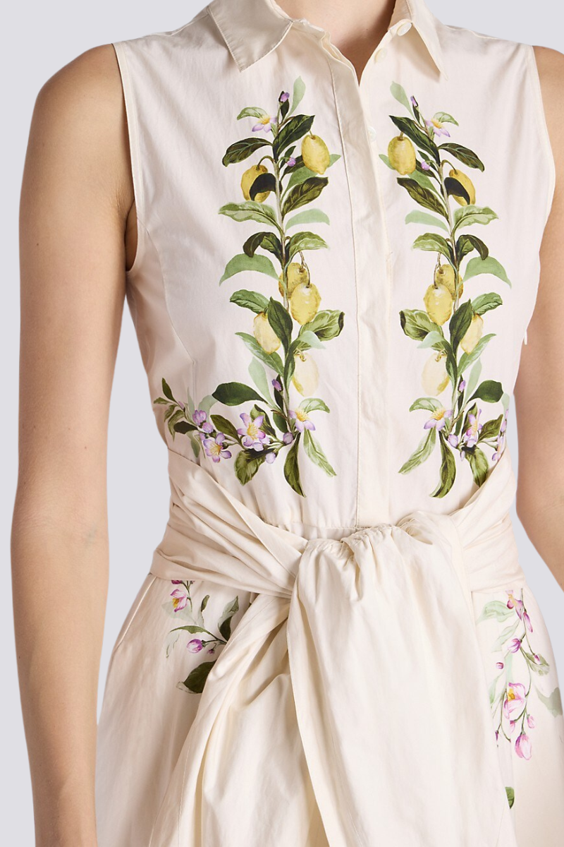 Ärmelloses Maxikleid „Adelle“ mit Blumenschleife