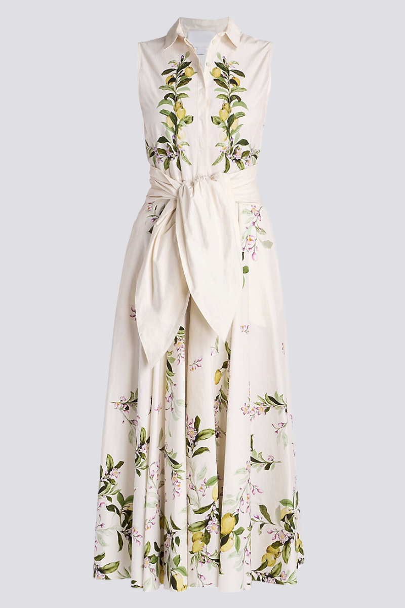 Ärmelloses Maxikleid „Adelle“ mit Blumenschleife