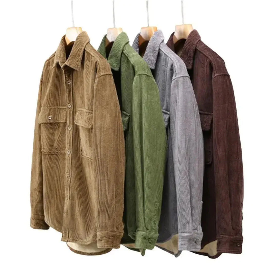 Abernathy - Chemise d'hiver en velours côtelé pour homme