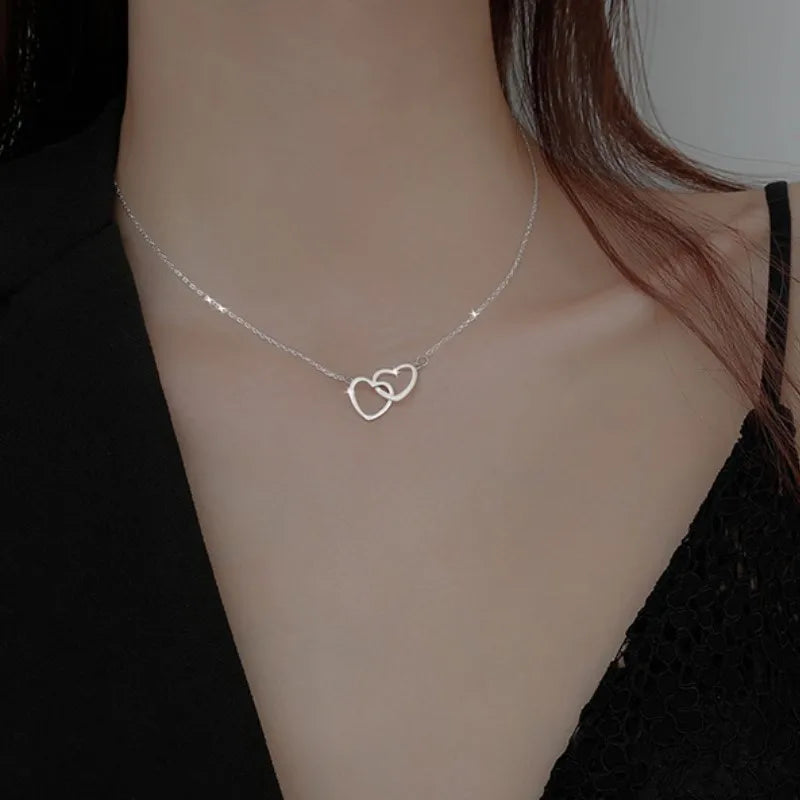 Double Heart Halskette