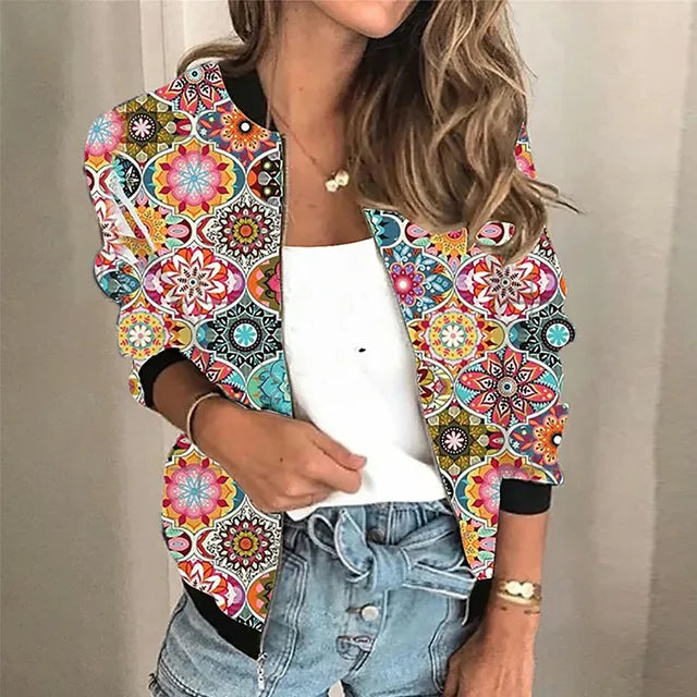 Mortimer | Bedruckte Zip-up-Jacke