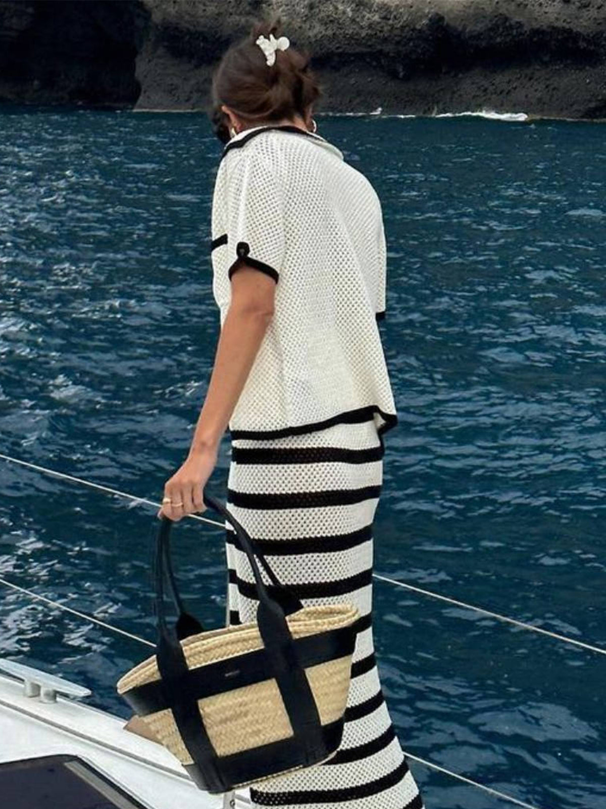 Trisha | Cardigan avec œillets sur le devant