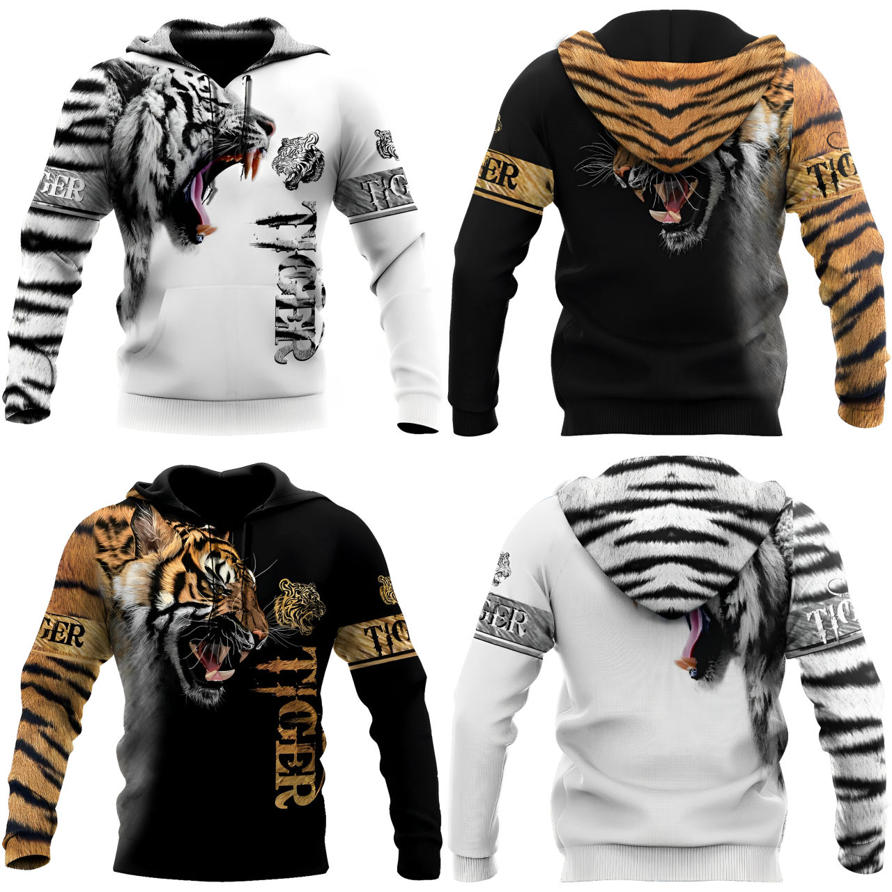 Sweat à capuche Claws Tiger pour homme