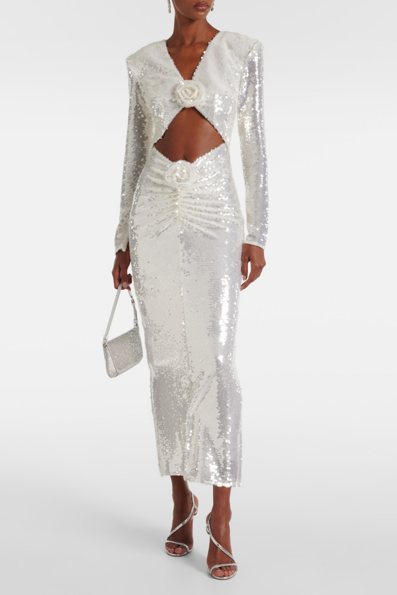 Bellamy Maxikleid mit Pailletten und Cut-outs