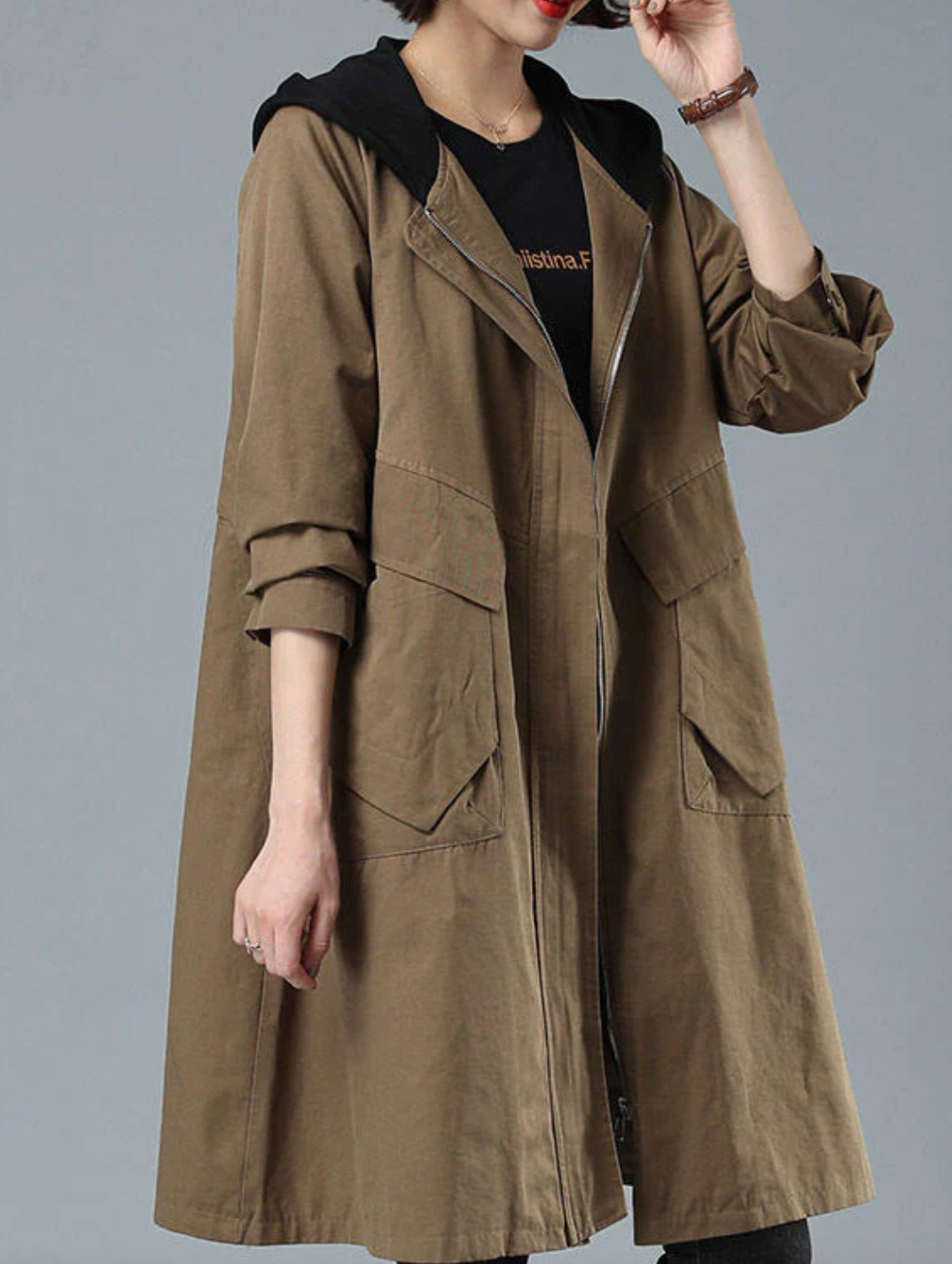 MILLAS - Veste longue chaude pour l'automne et l'hiver